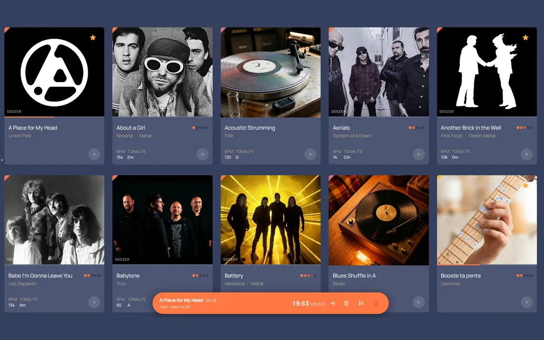 Aperçu de l'application IzyRoutine